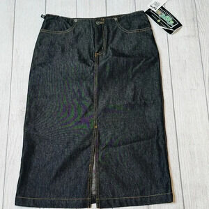 Tyte Vintage Y2K Black Denim Skirt Size 9 NWT